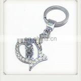 Fashion Rhinestone Animal Metal Keychain