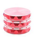 D50mm& H42 mm Aluminium Alloy Polygonal Cigar Grinder 4-layer Plat Sounder Smoke Grinder as Colorful Cigar Crushing Metal Accessory With White Edge for Tobacco,smoke,cigarette thumbnail-4