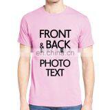 Wholesale Custom Printed Embroidery Logo Unisex Mens Womens Pink Plain Crew Neck T-shirts thumbnail-2