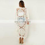 Пляжная платье с цветочным вышиванием, купальник для женщин, пляжный кардиган, купальник-аксессуар для плавания thumbnail-4