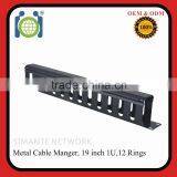 12 rings metal cable manager