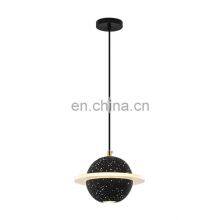 Creative Personality Restaurant Planet Pendant Light Bar Cement Single Head Bedroom Bedside LED Indoor Chandelier