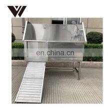 Large Space Luxury Sliding Door Water Preventing Plates Stainless Steel Pet Dog Drooming BathTub thumbnail-3