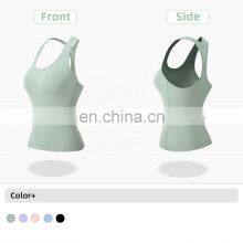Women Yoga Wear Female Fitness Clothing Racer Back Gym Tank Top Running Sport Tank Top thumbnail-4