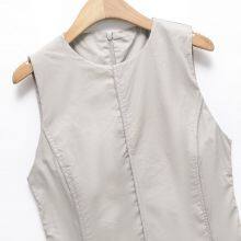 M Style European and American Temperament Elegant Versatile Simple Wide Swing Medium Length Sleeveless Dress Umbrella Swing Long Skirt thumbnail-4