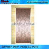 Golden Mirror Etching Stainless Steel Elevator Door Panel,Lift Door Plate,Elevator Door