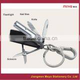2015 Business Promotional Customized Made Metal Keychain With Flashlight,nail Files,knife,secissors thumbnail-2