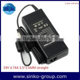 Replacement AC Adapter Laptop Charger 19V 4.74A 5.5*2.5MM straight connector For Acer