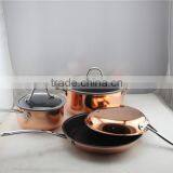 New Arrival Triply Aluminum Non-stick Pressed Cookware Set Fry Pan Saucepan Milk Stock Cooking Pasta Noodle Pot Set thumbnail-4