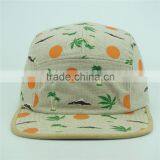 Hemp Fabric Custom Design 5 Panel Cap With Printing thumbnail-2