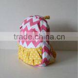 toddler backpack -- chevron with ruffles . Coral chevron backpack
