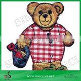 Sinicline High Quality Bear Image Embroidery Patch Label