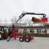 Forest Equipment, Log Trailers With Grapple ,telescopic Crane With Cheaper Price thumbnail-2