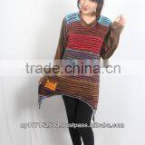 cotton stylish embroidery cotton fleece dress for automn winter wear