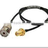 RF coaxial cable SMA female to UHF SO239 PL259 female RG58 20inches