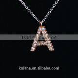 PN91415 Stainless Steel Jewelry Initial Letter Alphabet New Cute Chain Necklace