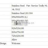 Tall 4 Ties Commercial Single Line Kitchen Stainless Steel GN Pan Tray Trolley thumbnail-2