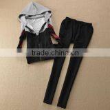 2015 New Latest Design Sports China Cheap Fashion Velour Tracksuits for Lady thumbnail-3
