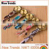 Newest national style multi color woven braid women bracelet watches