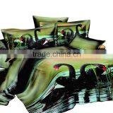 Two Swans Ned Design 3D Bed Sheet of Bedding Sets                        
                                                Quality Choice