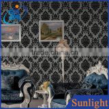 European flocking wallpaper luxury wallpaper living room bedroom home wallpaper