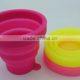 wholesale cheap affordable candy color heat resistance folding silicone cup