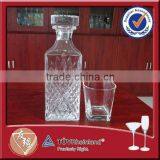 Wholesale 800ml high flint square glass novelty decanter