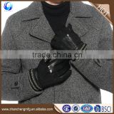 Classic fashion winter warm mens cashmere lined goatskin leather gloves with great price