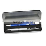 Business promotional advertising Cheap ball point Pen set with metal box