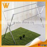 Double-pole Stainless Steel Extendable Laundry Hanger Rack With Shelf thumbnail-1