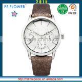 FS FLOWER - Cutting Glass Stylish Casual Watch Men Women Watch Shining Leather Band thumbnail-1