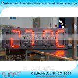 Saudi Arabia Outdoor Red LED TIME ,Date and Temp Sign