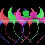 Hot Sale LED Hair Accessories Flash Ox Horn Hairpin Headband for Halloween Party Crazy Party thumbnail-5