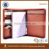 High Quality Vintage PU Leather Portfolio With Tote / 3 Metal Ring Binder Folder thumbnail-3