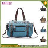China Cheap Luggagetravel Gym Mens Manufacturers Wholesale Canvas Leather Duffle Bag thumbnail-2