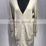 BGAX16109 Pure Cashmere Knitted Coat 12gg Sweater Long Cardigan for Women