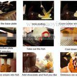 (3 in 1) 10pcs Fish Waffle Commercial Use Non-stick LPG Gas Ice Cream Taiyaki Machine + Batter Dispenser + Stuffing Scoop thumbnail-5