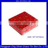 Festival Tin Fancy Square New Year Candy Box