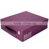 Chinese Factories Wholesale Custom High-grade PU Leather Storage Box, Purple Gift Box