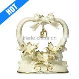 Ceramic Bird White Color Glazed Christmas Angel Tree Topper thumbnail-1