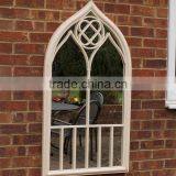 Ornate Cream Garden Mirror thumbnail-1