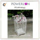 Antique Indoor Metal Basket Beach Square Umbrella Holder thumbnail-1