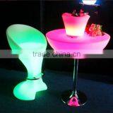 LED Modern Halfmoon Tea Table/ Hot Sell LED Rechargeable Halfmoon Coffee Table/LED Outdoor Lawn Halfmoon Cocktail Table thumbnail-3
