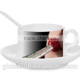 Home daily use Sublimation bone china drinkware coffee set 6oz