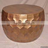 copper hammered antique metal centerpiece table