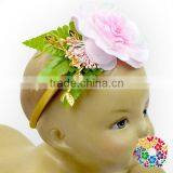 Fashion Baby Girls Hairband Elastic Girls Headband With Fabric Flower thumbnail-5