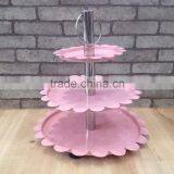Metal Footed Wedding Cake Stand Plate Party Dessert Display thumbnail-1