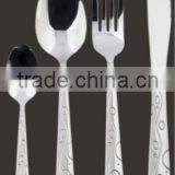 High Quality Environmental Black / Silver / Gold Plated Stainless Steel Tableware
