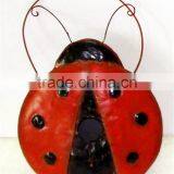 Garden popular items metal ladybird decoration wall hanging art