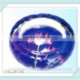 Factory Chinese factory clear crystal transparent colored weed ashtrays